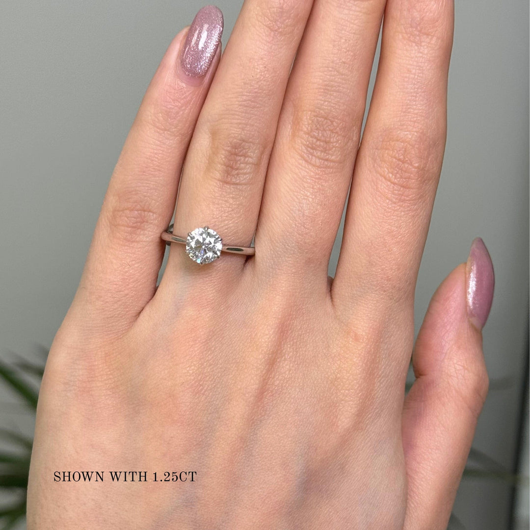 AGI Design Sera Round Lab Created Diamond Engagement Ring
