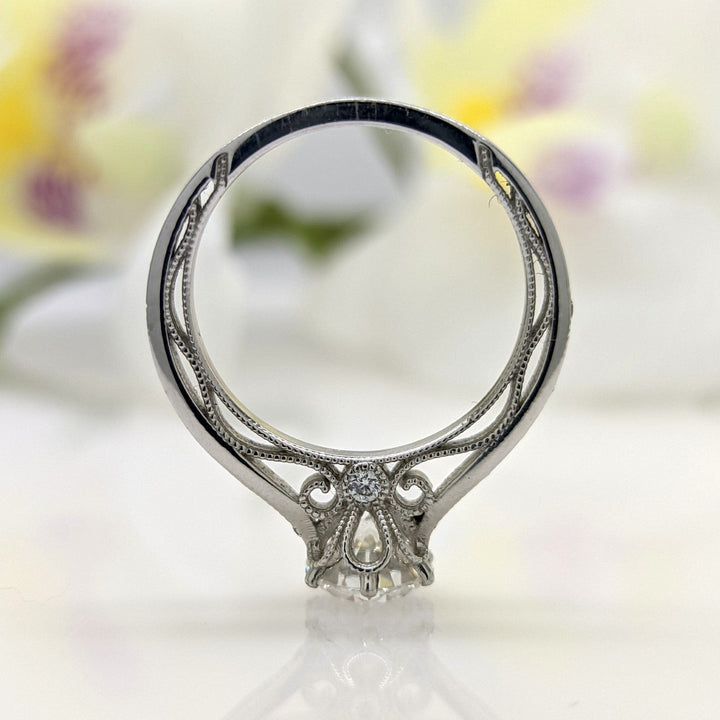 AGI Design Sky Round Lab Created Diamond Engagement Ring