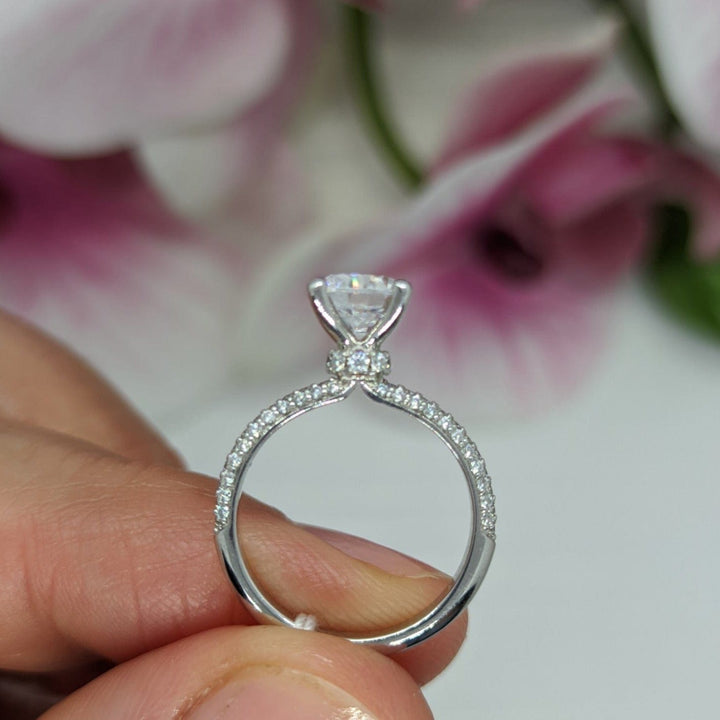 AGI Design Sophia Round Lab Created Diamond Engagement Ring