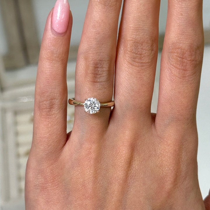 AGI Design Stacey Round Lab Created Diamond Engagement Ring