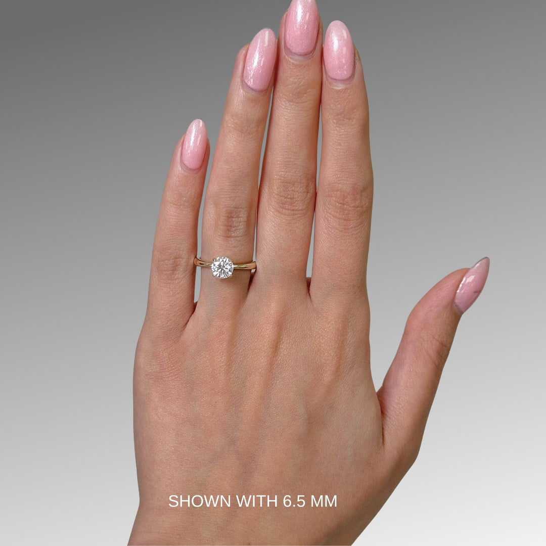 AGIDesignShop Stacey Round Moissanite Engagement Ring