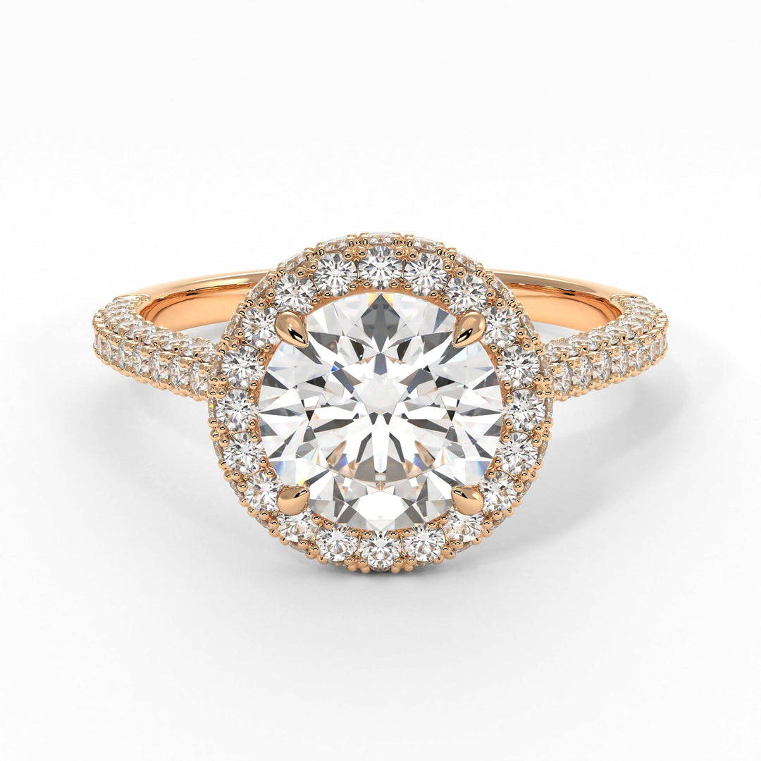 AGI Design Tanya Round Lab Created Diamond Engagement Ring