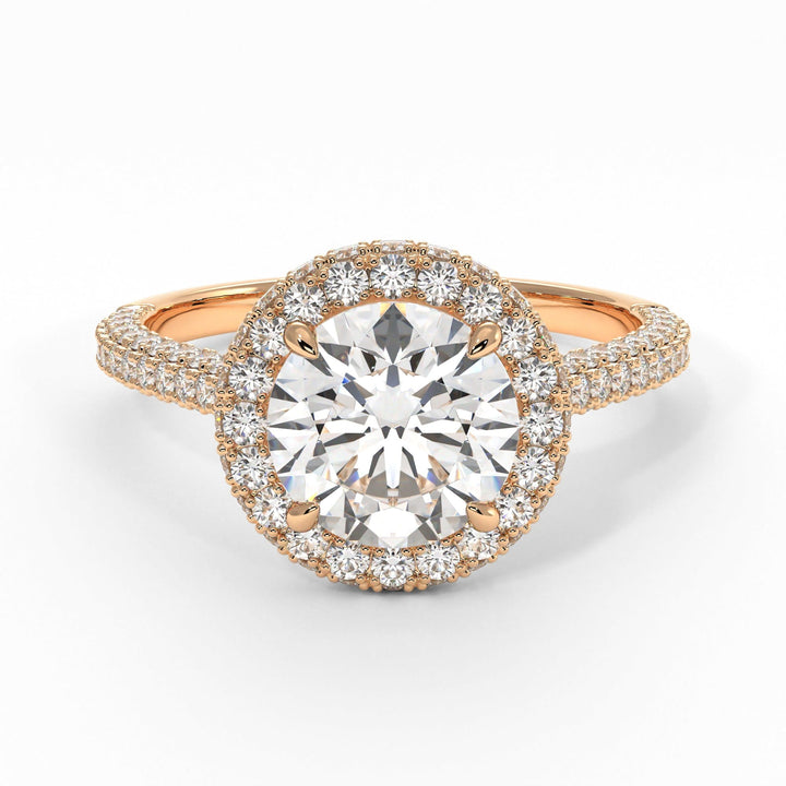 AGI Design Tanya Round Lab Created Diamond Engagement Ring