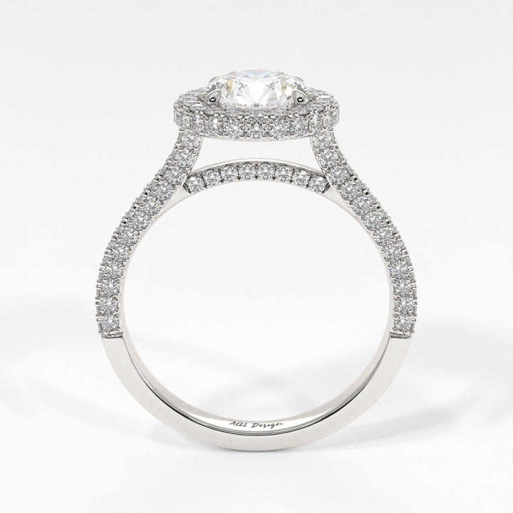 AGI Design Tanya Round Lab Created Diamond Engagement Ring