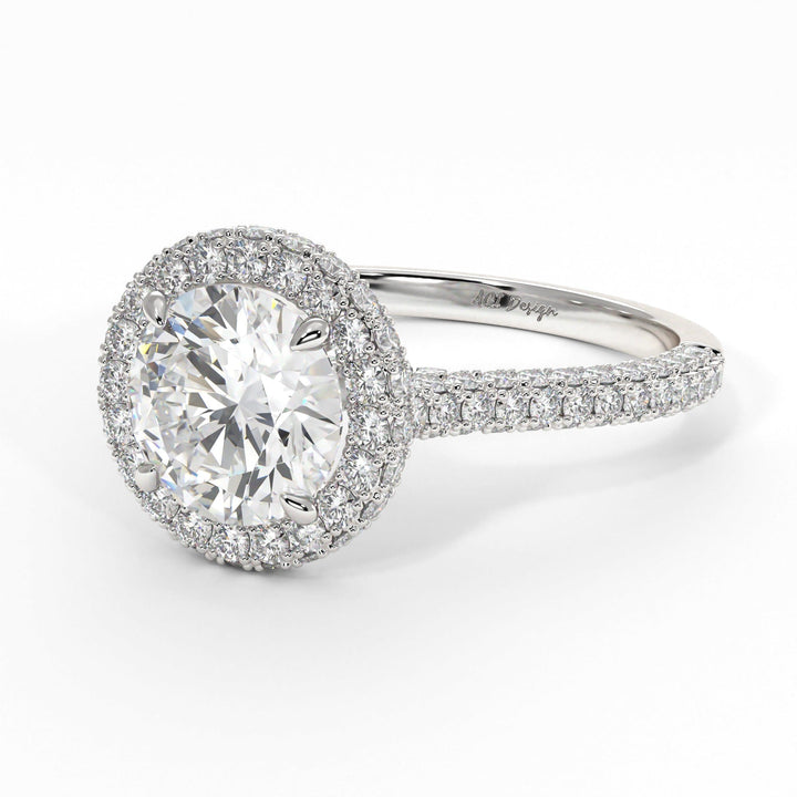AGI Design Tanya Round Lab Created Diamond Engagement Ring