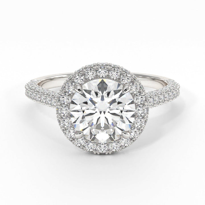 AGI Design Tanya Round Lab Created Diamond Engagement Ring
