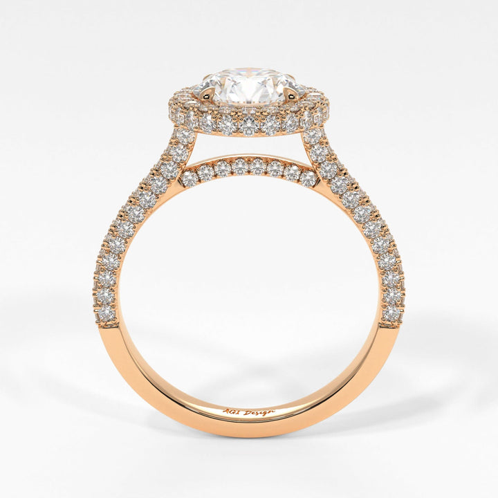AGI Design Tanya Round Lab Created Diamond Engagement Ring