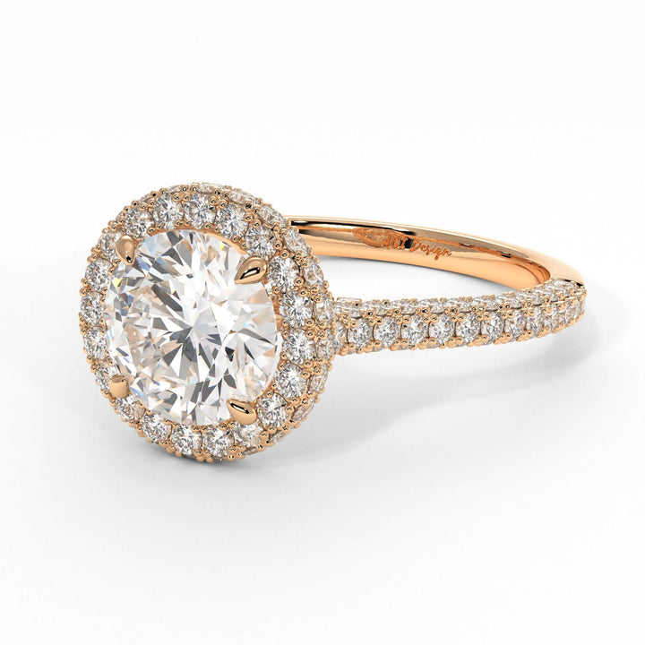 AGI Design Tanya Round Lab Created Diamond Engagement Ring