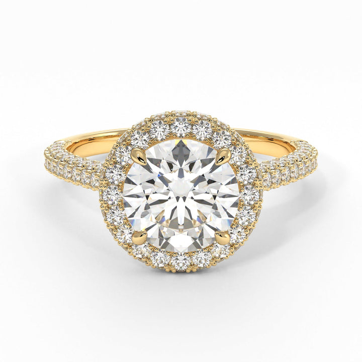 AGI Design Tanya Round Lab Created Diamond Engagement Ring