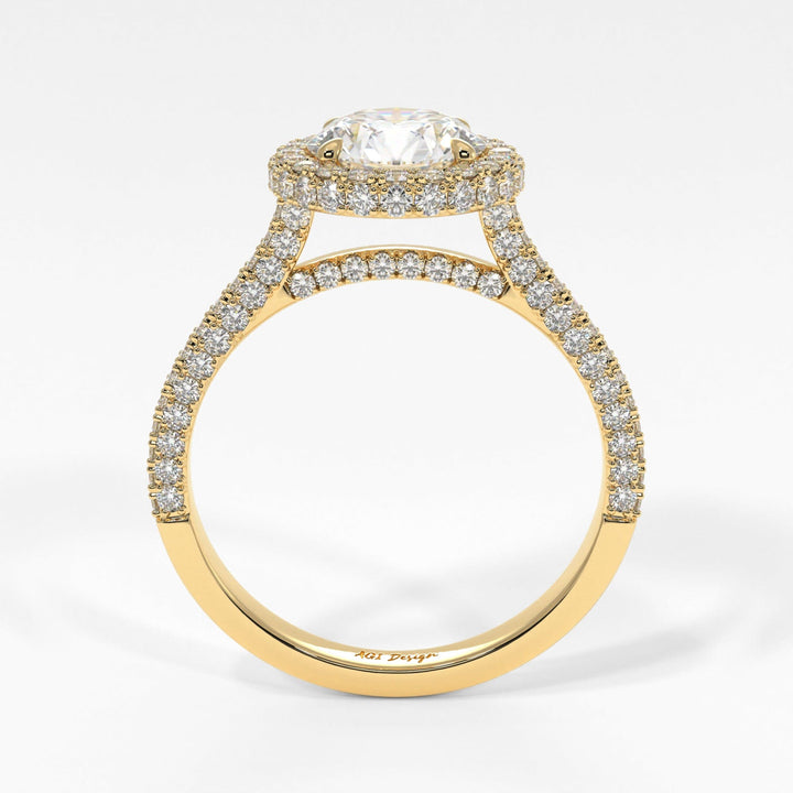 AGI Design Tanya Round Lab Created Diamond Engagement Ring