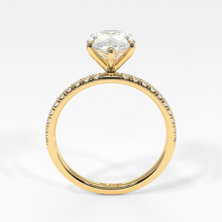 AGI Design Valeria Pear Shape Lab Created Diamond Engagement Ring