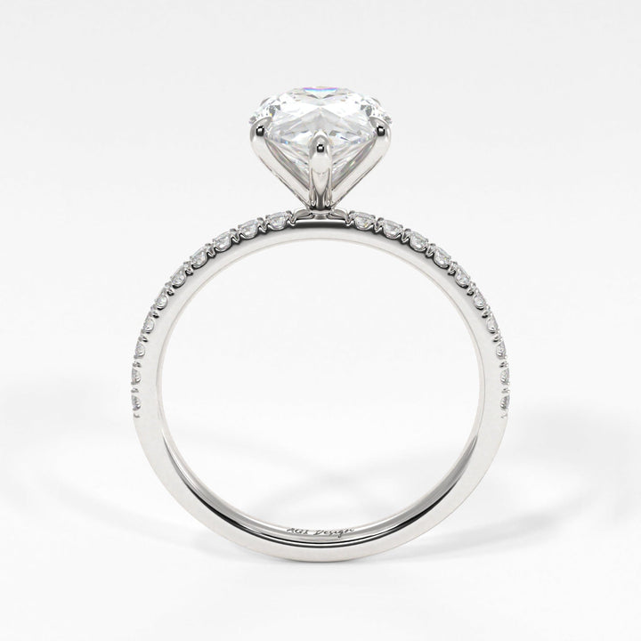 AGI Design Valeria Pear Shape Lab Created Diamond Engagement Ring