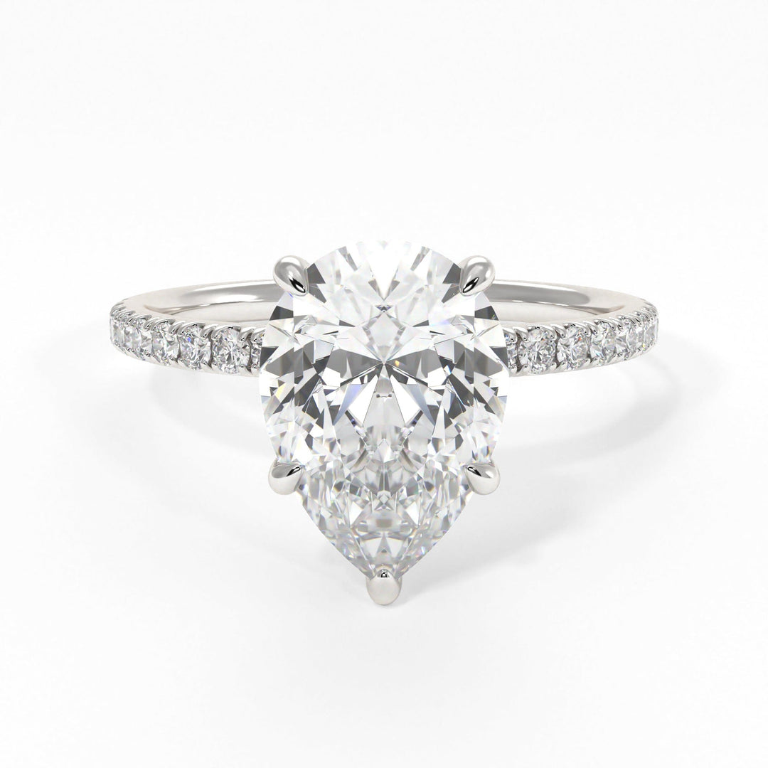AGI Design Valeria Pear Shape Lab Created Diamond Engagement Ring