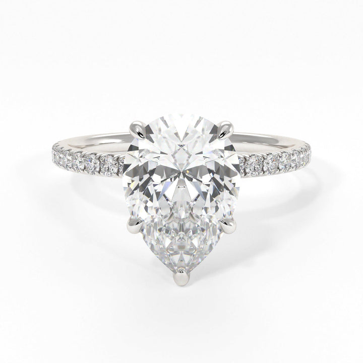 AGI Design Valeria Pear Shape Lab Created Diamond Engagement Ring