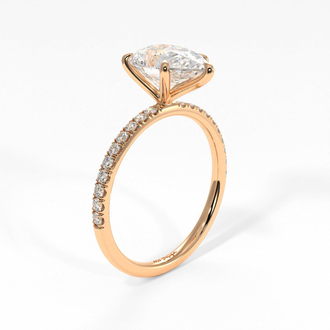 AGI Design Valeria Pear Shape Lab Created Diamond Engagement Ring