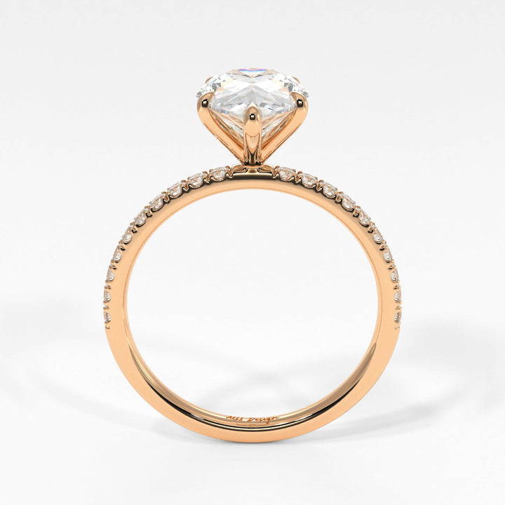 AGI Design Valeria Pear Shape Lab Created Diamond Engagement Ring