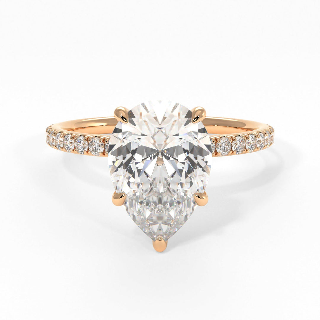 AGI Design Valeria Pear Shape Lab Created Diamond Engagement Ring