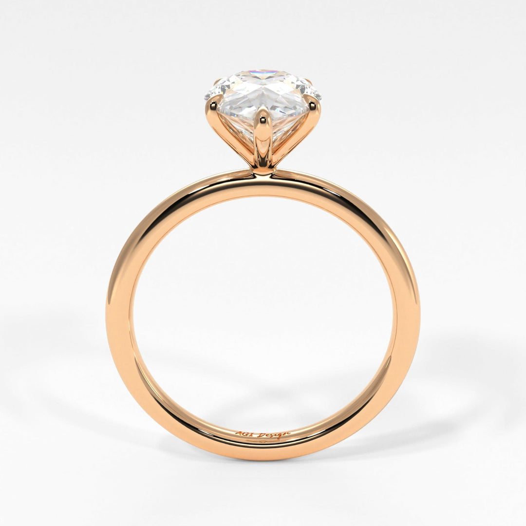 AGI Design Valery Pear Shape Lab Created Diamond Engagement Ring