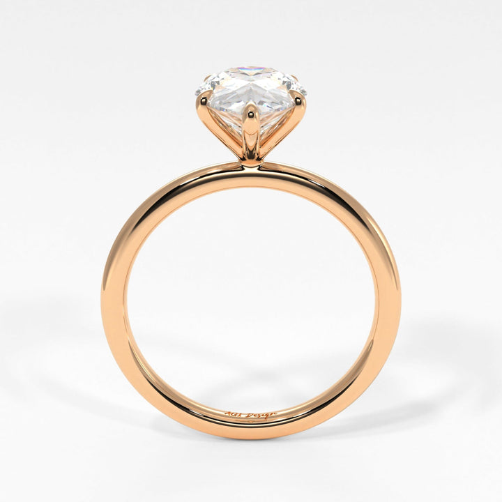 AGI Design Valery Pear Shape Lab Created Diamond Engagement Ring
