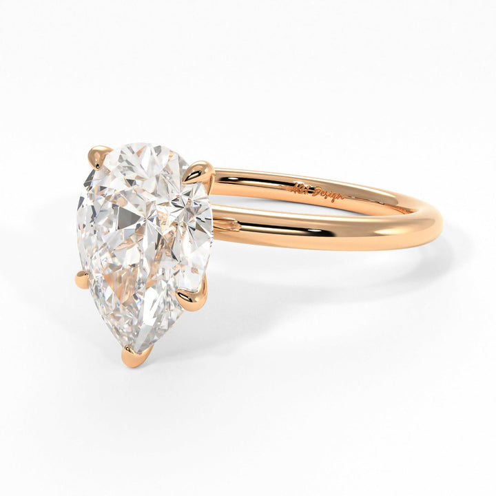 AGI Design Valery Pear Shape Lab Created Diamond Engagement Ring