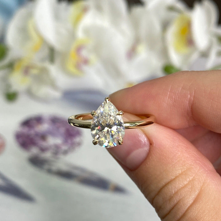 AGI Design Valery Pear Shape Lab Created Diamond Engagement Ring