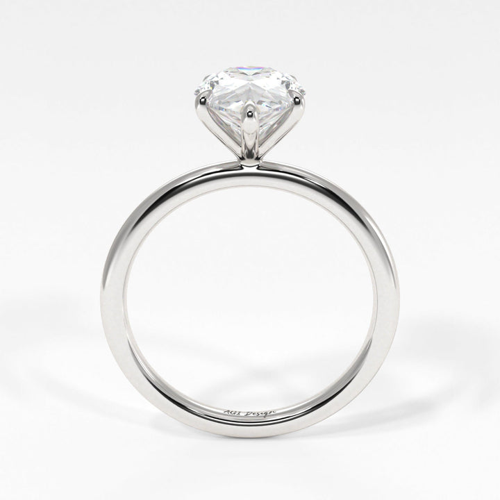 AGI Design Valery Pear Shape Lab Created Diamond Engagement Ring