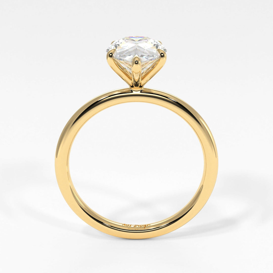AGI Design Valery Pear Shape Lab Created Diamond Engagement Ring