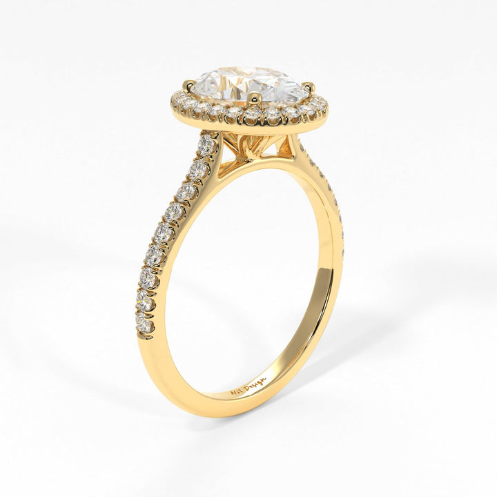 AGI Design Victoria Oval Lab Created Diamond Engagement Ring