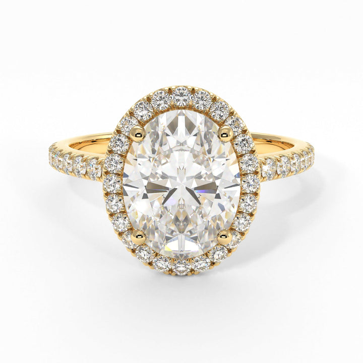 AGI Design Victoria Oval Lab Created Diamond Engagement Ring