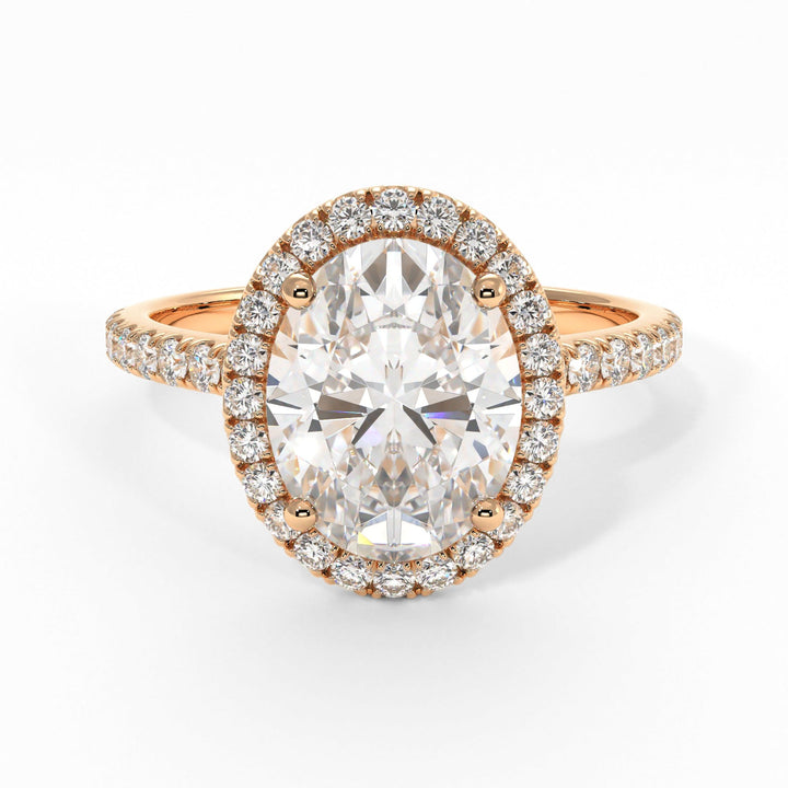 AGI Design Victoria Oval Lab Created Diamond Engagement Ring