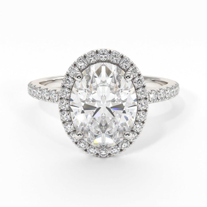 AGI Design Victoria Oval Lab Created Diamond Engagement Ring
