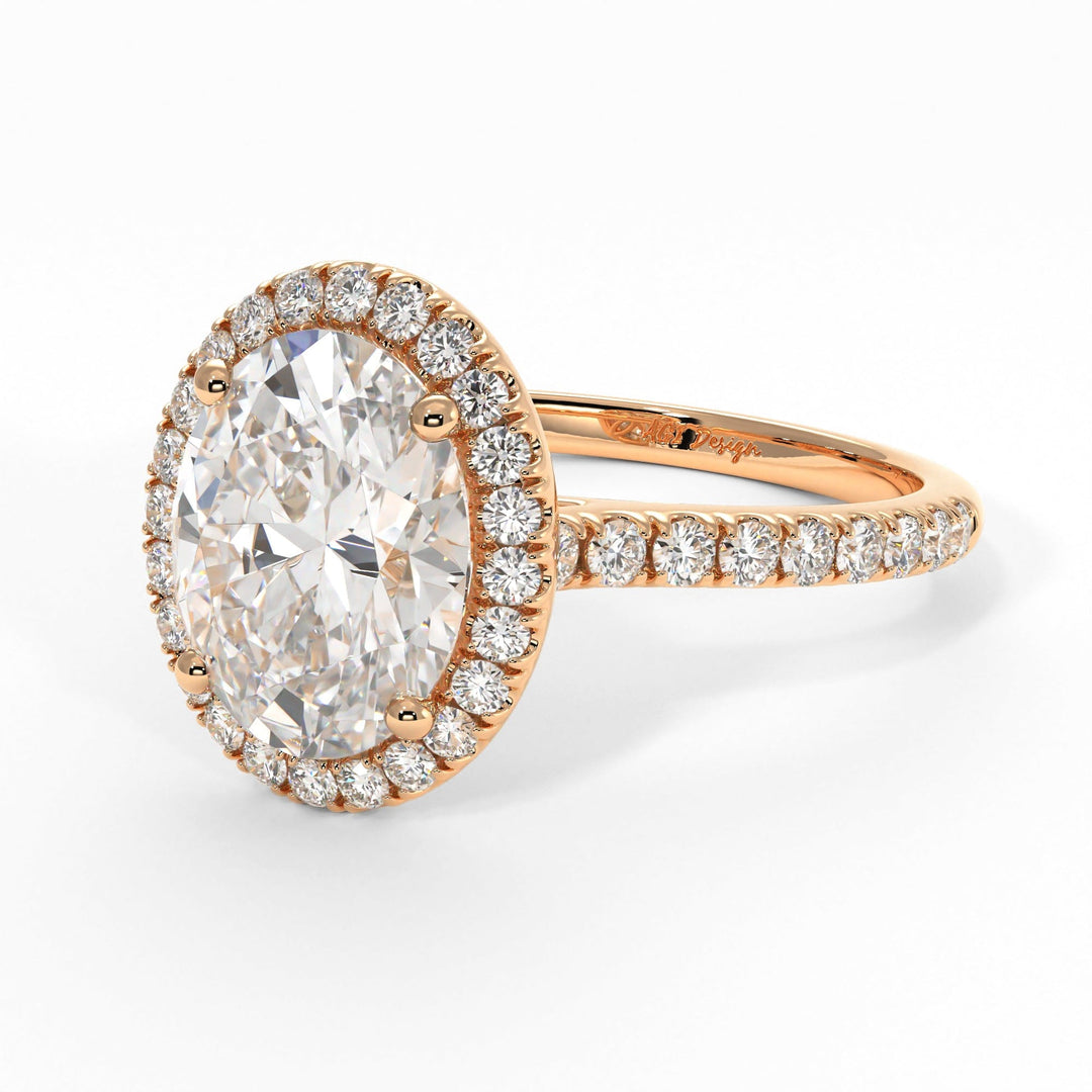 AGI Design Victoria Oval Lab Created Diamond Engagement Ring