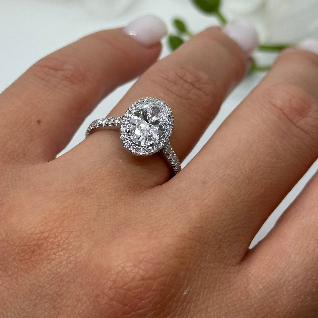 AGIDesignShop Victoria Oval Moissanite  Engagement Ring