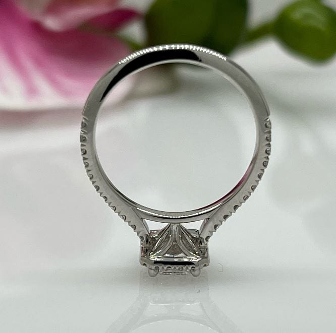 AGI Design Victoria Radiant/Emerald Lab Created Diamond Engagement Ring