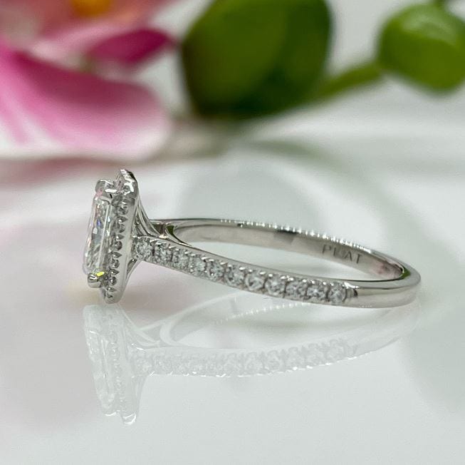 AGI Design Victoria Radiant/Emerald Lab Created Diamond Engagement Ring