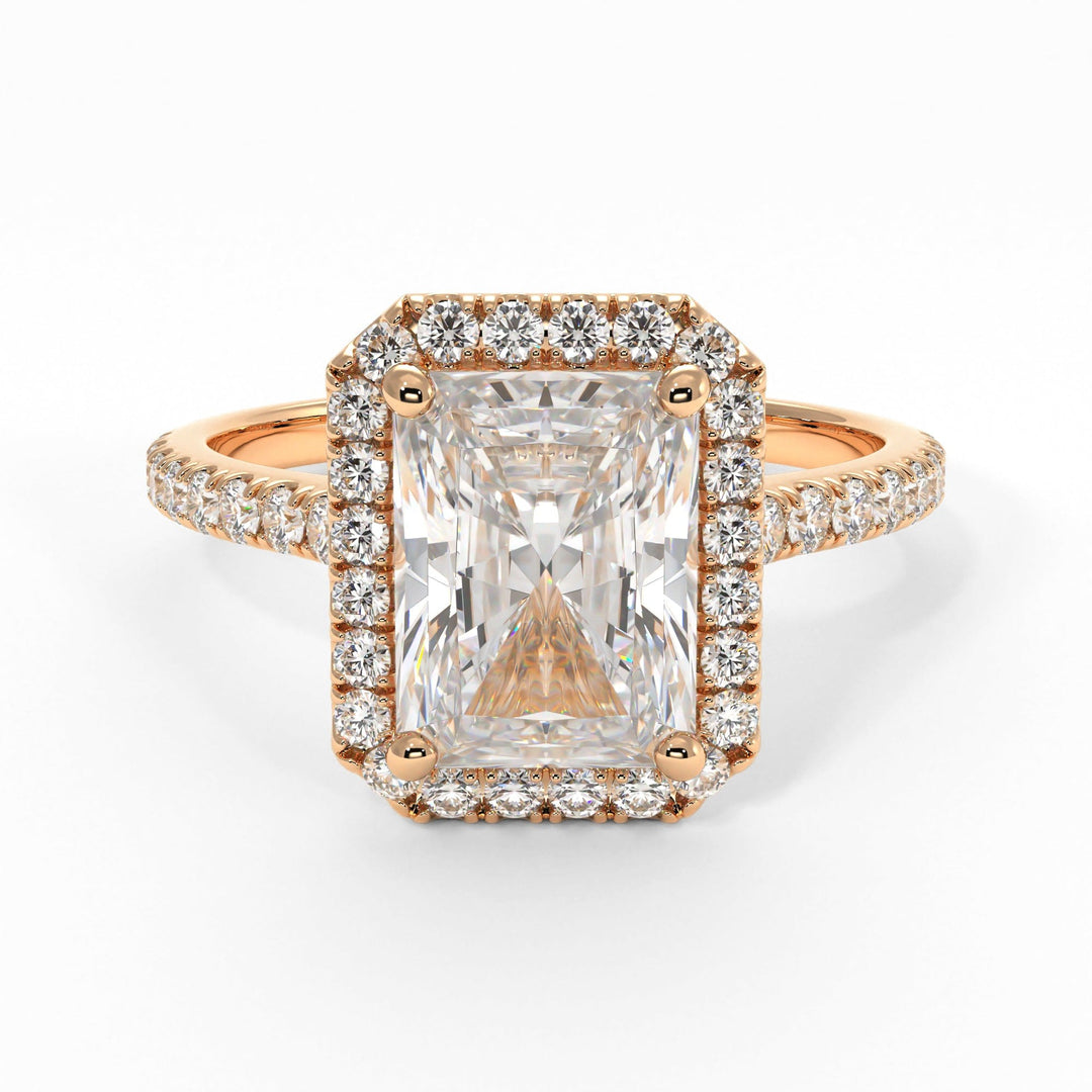 AGI Design Victoria Radiant/Emerald Lab Created Diamond Engagement Ring