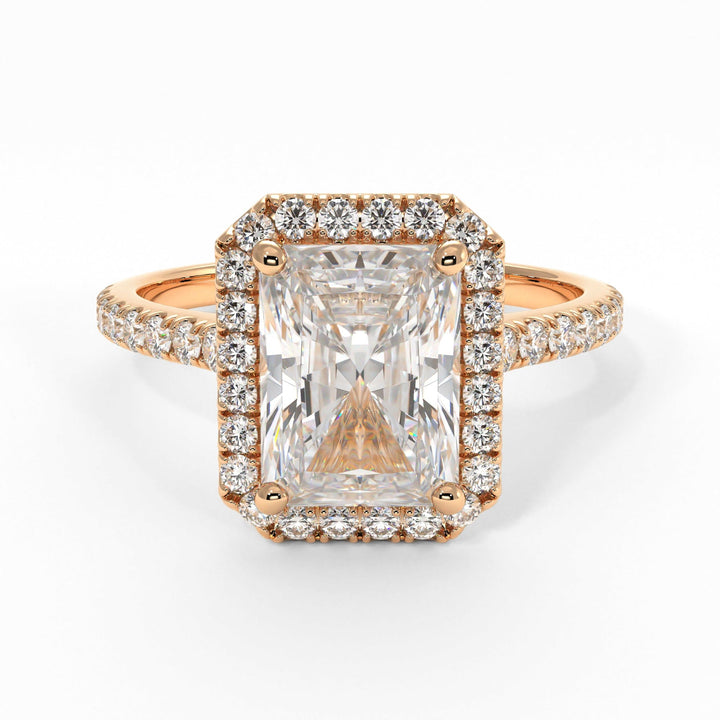 AGI Design Victoria Radiant/Emerald Lab Created Diamond Engagement Ring