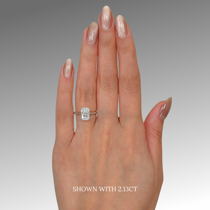 Chloe Elongated Cushion Cut Lab Created Diamond Engagement Ring