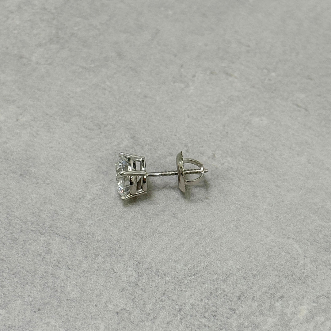 Ready to Ship 2ct total weight lab diamond stud earring in 14k white gold