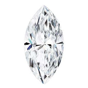 Marquise cut colorless moissanite
