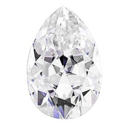 Pear shape colorless moissanite