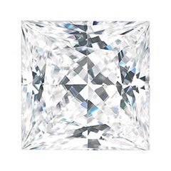 Princess cut colorless moissanite
