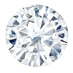 Round colorless moissanite
