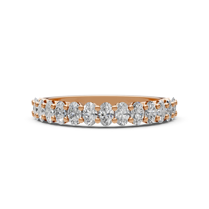 Nim Oval Lab-Created Diamonds Wedding Band