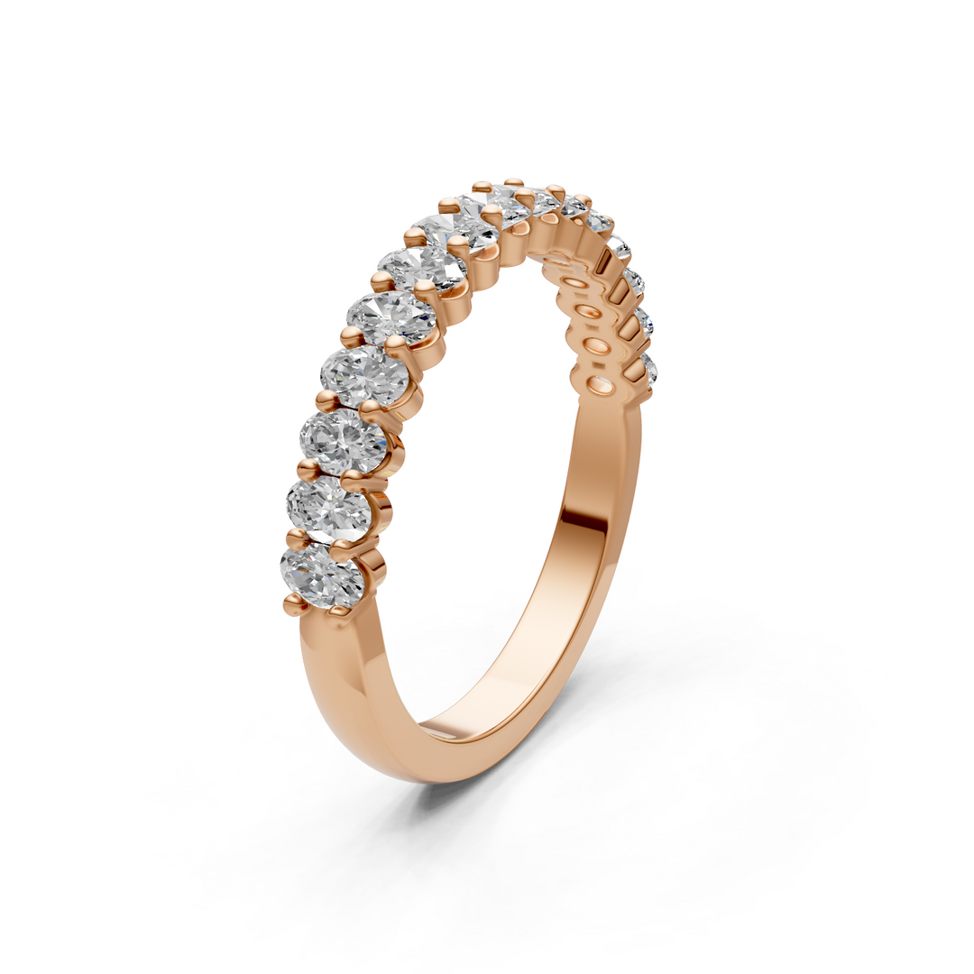Nim Oval Lab-Created Diamonds Wedding Band