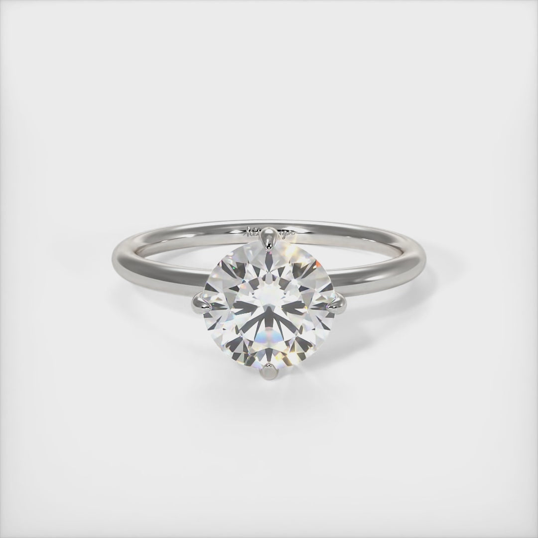 Lisa Round Lab Created Diamond Engagement Ring