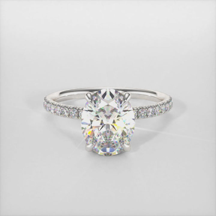 Abigail Oval Lab Created Diamond Engagement Ring