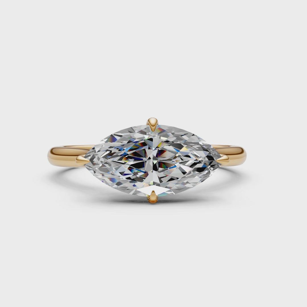 Kayla Marquise Lab Created Diamond Engagement Ring
