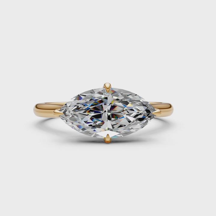 Kayla Marquise Lab Created Diamond Engagement Ring