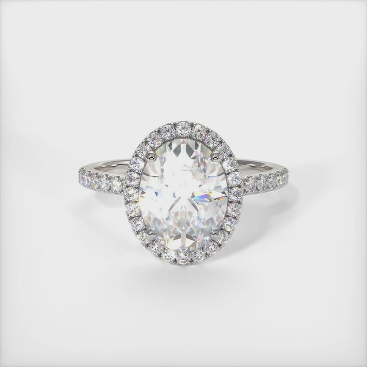 Victoria Oval Lab Created Diamond Engagement Ring